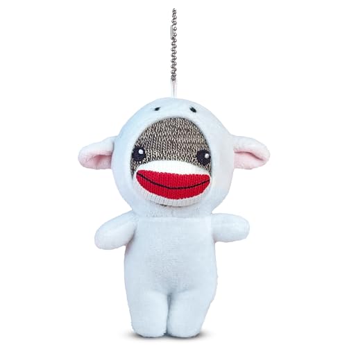 6-Inch Easter Sock Monkey in Sheep Costume – Soft Plush with Hidden Surprise by Made By Aliens
