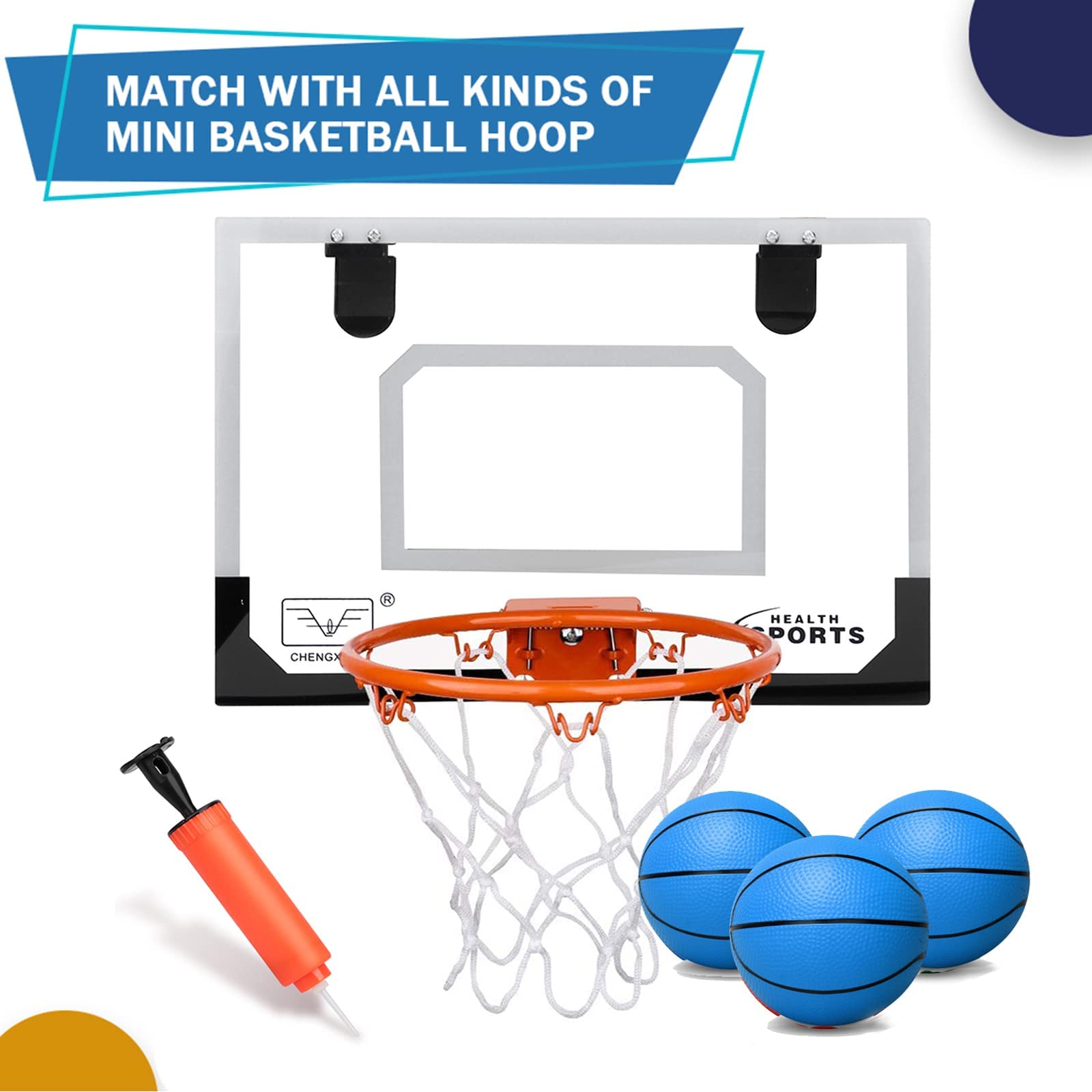 6-Inch Mini Basketballs 5-Pack for Indoor Hoops, Pool Play – Soft PVC, Includes Pump