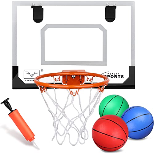 6 Inch Mini Basketballs for Mini Hoops - 3 Pack with Pump, Soft PVC, Rainbow Colors - Amarlozn