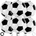 6 Pack 22 Inch Foil Soccer Balloons with Ribbon – Reusable Mylar Balloons for Soccer Themed Parties