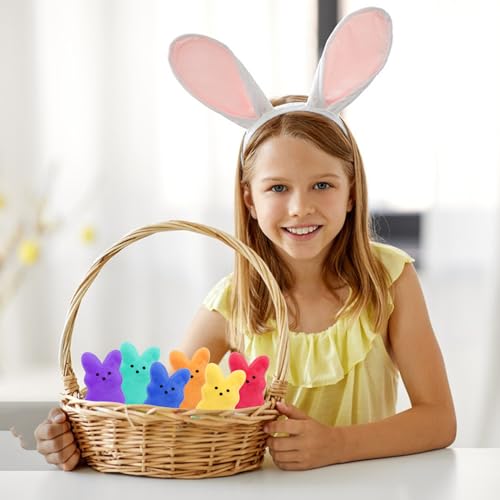 6 Pack Easter Bunny Plush Toys - Soft Stuffed Animals for Kids, Easter Basket Stuffers & Party Favors
