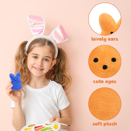 6 Pack Easter Bunny Plush Toys - Soft Stuffed Animals for Kids, Easter Basket Stuffers & Party Favors