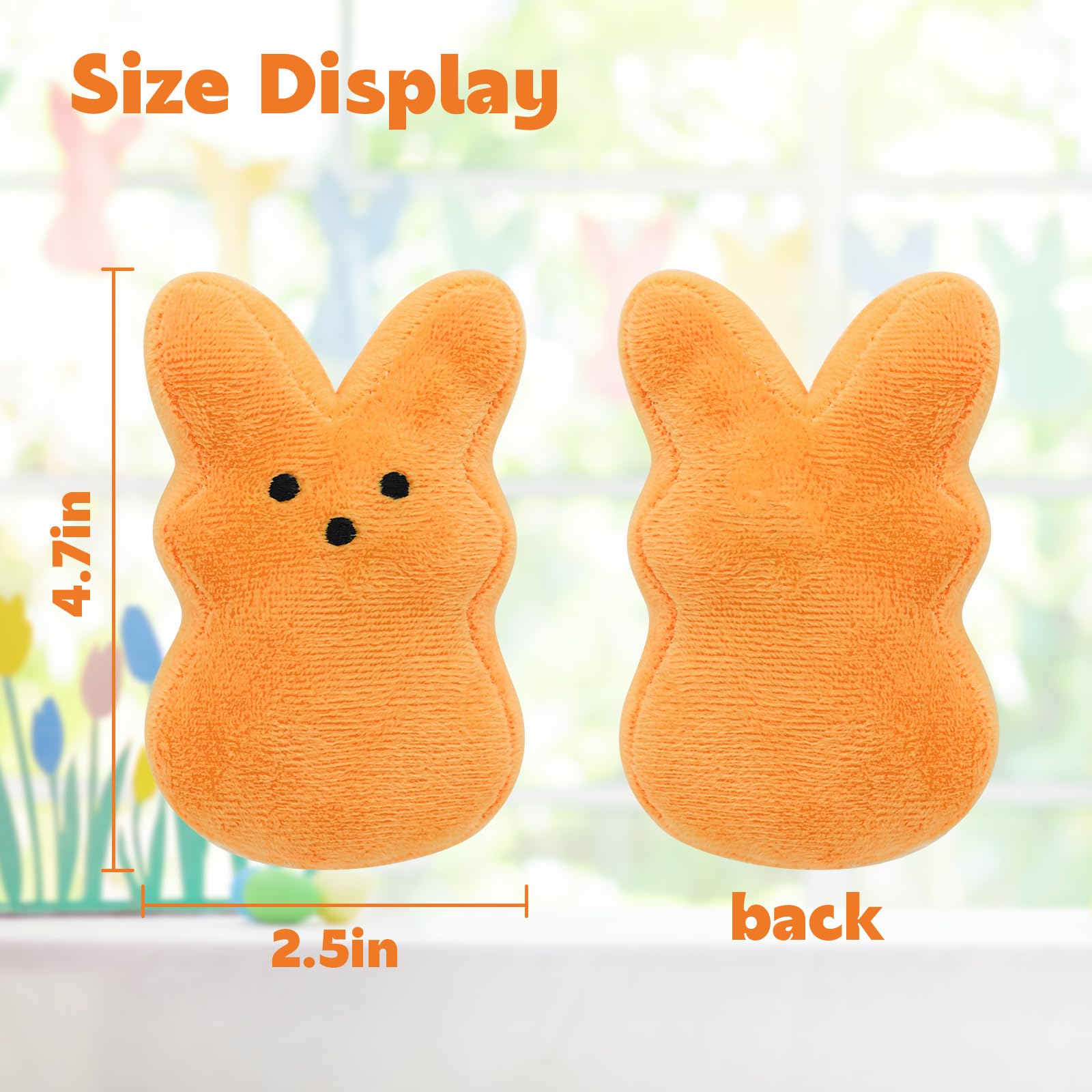 6 Pack Easter Bunny Plush Toys - Soft Stuffed Animals for Kids, Easter Basket Stuffers & Party Favors