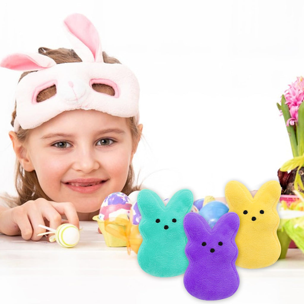 6 Pack Easter Bunny Plush Toys - Soft Stuffed Animals for Kids, Easter Basket Stuffers & Party Favors