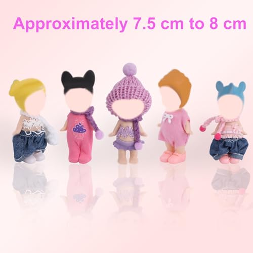 6-Pack Mini Doll Clothes for 3-Inch Dolls – Goktvai Adorable Outfits Set