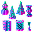 6 Pack Spiral Cone Fidget Toys – 3D Printed Impossible Pyramid Pass Through Toy for Stress Relief and Desktop Decoration