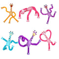 6-Pack Telescopic Suction Cup Giraffe Pop Tubes – Sensory Fidget Toys for Kids, Classroom Prizes & Travel