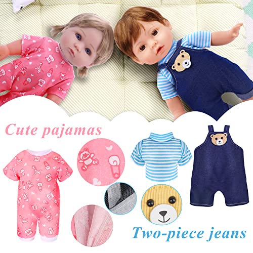6-Piece Doll Clothes Set for 12-Inch Dolls - 4 Dresses & 2 Jumpsuits, Princess Costumes, YAYYAY