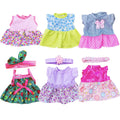6-Piece Handmade Doll Clothes Set for 10-12 Inch Dolls – Velcro & Elastic Closure Outfits in Gift Box