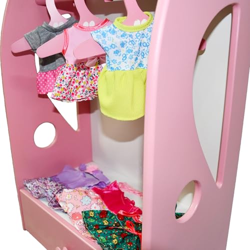 6-Piece Handmade Doll Clothes Set for 10-12 Inch Dolls – Velcro & Elastic Closure Outfits in Gift Box