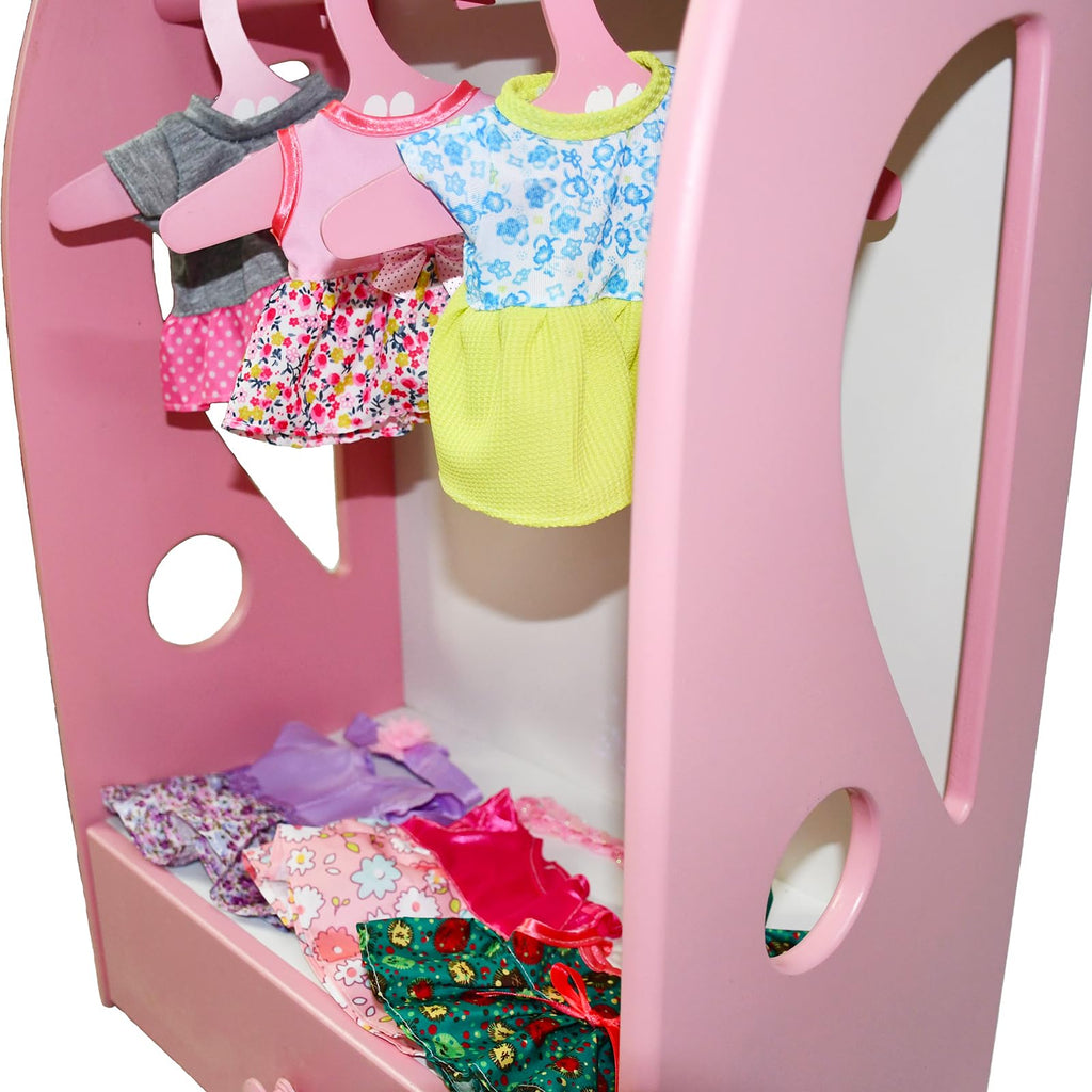 6-Piece Handmade Doll Clothes Set for 10-12 Inch Dolls – Velcro & Elastic Closure Outfits in Gift Box