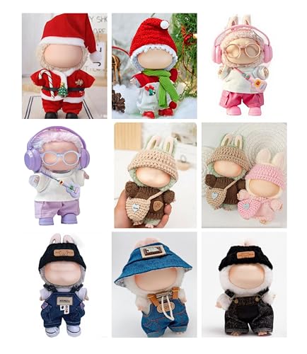 6-Piece Purple Doll Clothes Set for 17cm Dolls – Hand-Knitted Premium Outfit (No Doll)