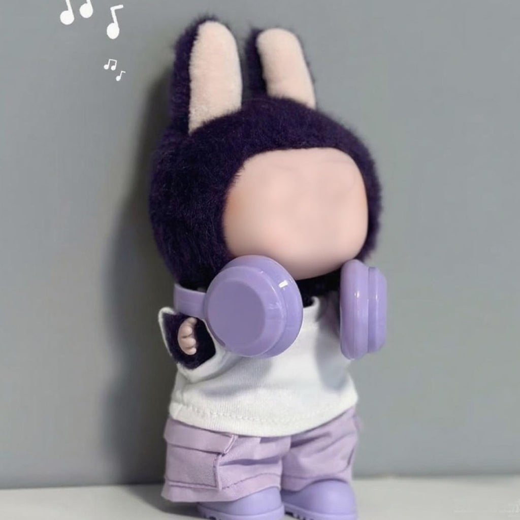 6-Piece Purple Doll Clothes Set for 17cm Dolls – Hand-Knitted Premium Outfit (No Doll)