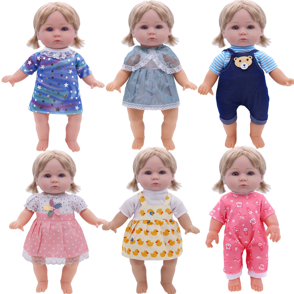 6 Sets of Doll Clothes and Accessories for 11 Inch Dolls – Princess Dresses, Pajamas, and More by YAYYAY