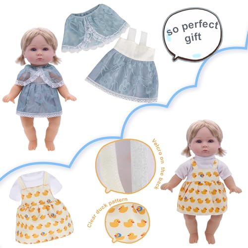 6 Sets of Doll Clothes and Accessories for 11 Inch Dolls – Princess Dresses, Pajamas, and More by YAYYAY