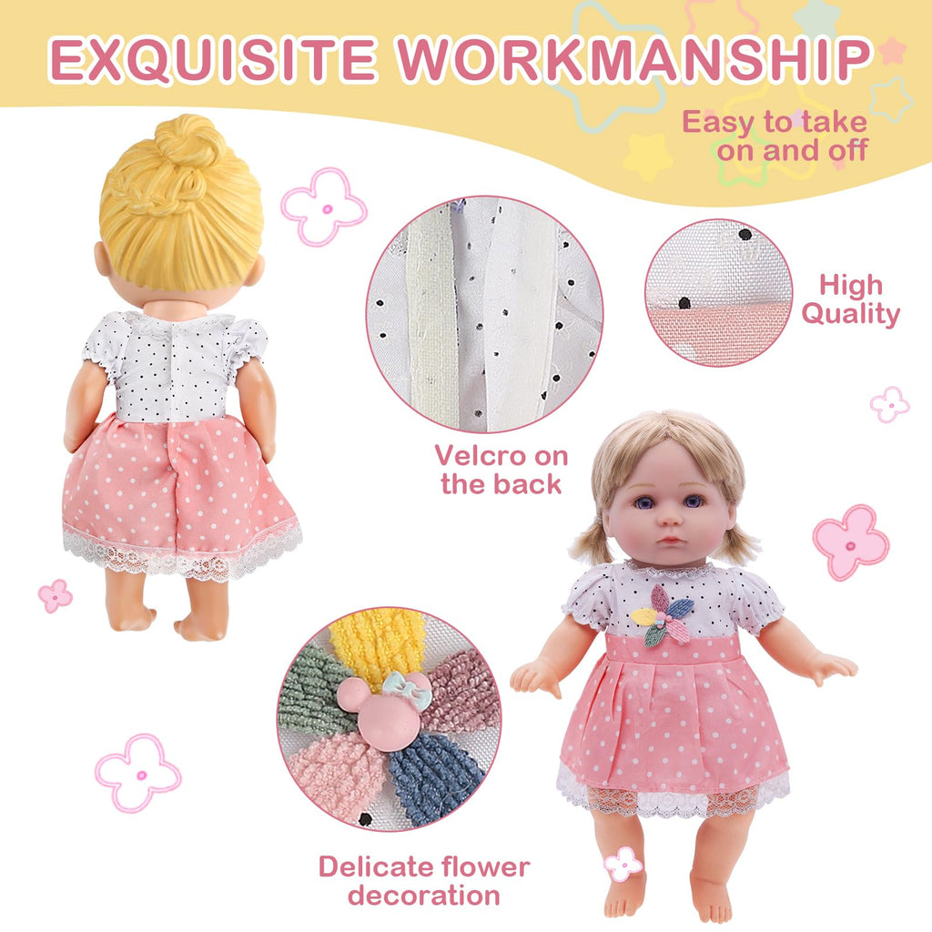 6 Sets of Doll Clothes and Accessories for 11 Inch Dolls – Princess Dresses, Pajamas, and More by YAYYAY