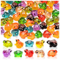 60 Luminous Mini Resin Frogs – Glow in the Dark, 10 Colors for Moss Gardens and Terrariums