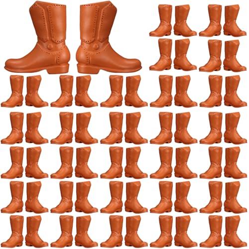 60 Mini Resin Cowboy Boot Figurines – Cupcake Toppers Western Halloween Decor by Vercraft
