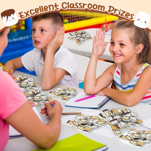 60-Pack Marshmallow Mini Erasers – Cute Camping-Themed Pencil Rubbers for Kids