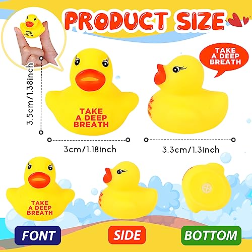 60-Pack Mini Inspirational Rubber Ducks – Motivational Stress Relief Party Favors (1.3 Inch)