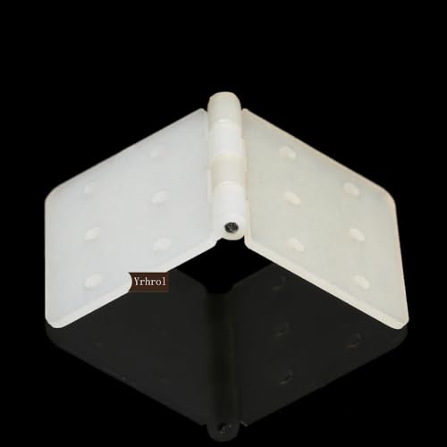 60-Pack Pinned Nylon Hinges for RC Airplane - 3 Sizes, Foldable, 6 Holes Each Side