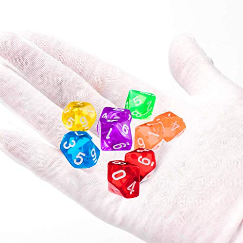 60-Piece D10 Dice Set – 16mm Polyhedral Dice for DND, RPG, Board Games