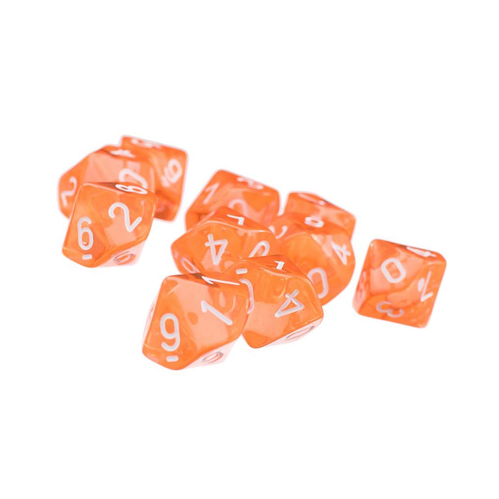 60-Piece D10 Dice Set – 16mm Polyhedral Dice for DND, RPG, Board Games