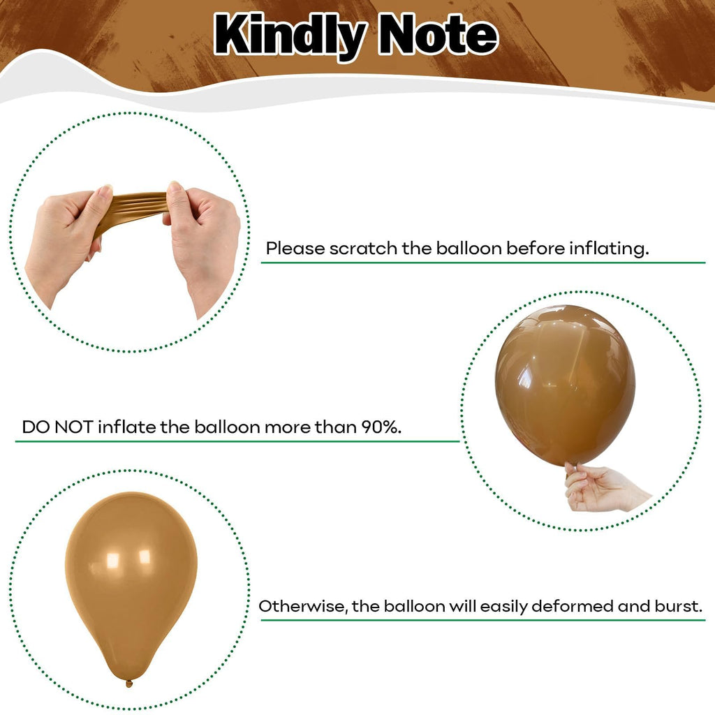 60-Piece Jungle Safari Balloon Set – Sage Green, Brown, Gold, and More by HILAVO