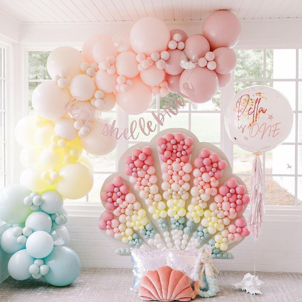 60-Piece Pastel Balloon Set – 12-Inch Latex Balloons with Confetti for Parties