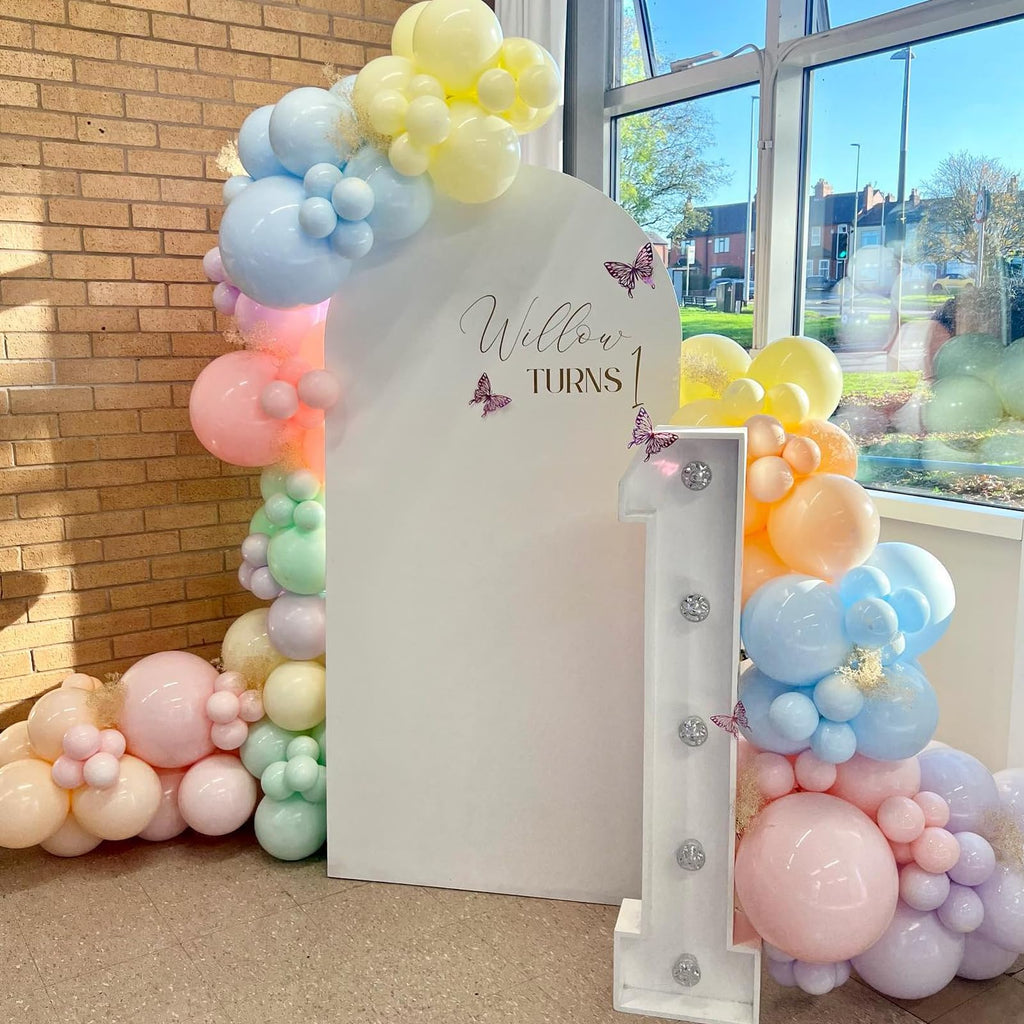 60-Piece Pastel Balloon Set – 12-Inch Latex Balloons with Confetti for Parties