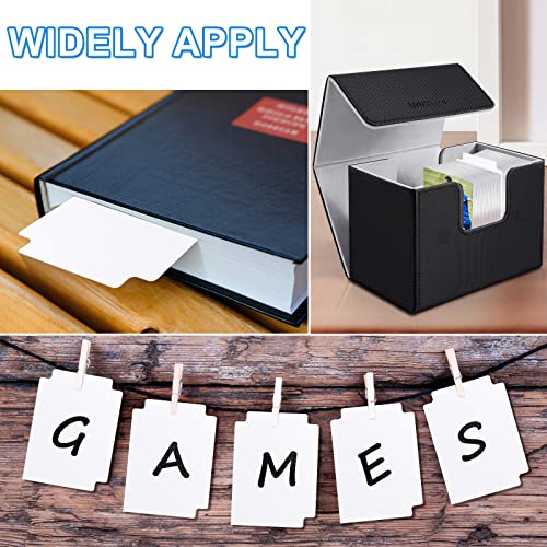60 White Card Dividers with Tabs – 2.71x3.8 Inch Plastic Separators for MTG, Sports Cards, Trading Cards