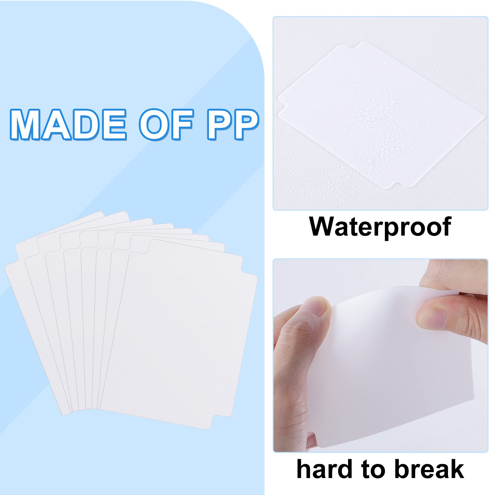 60 White Card Dividers with Tabs – 2.71x3.8 Inch Plastic Separators for MTG, Sports Cards, Trading Cards