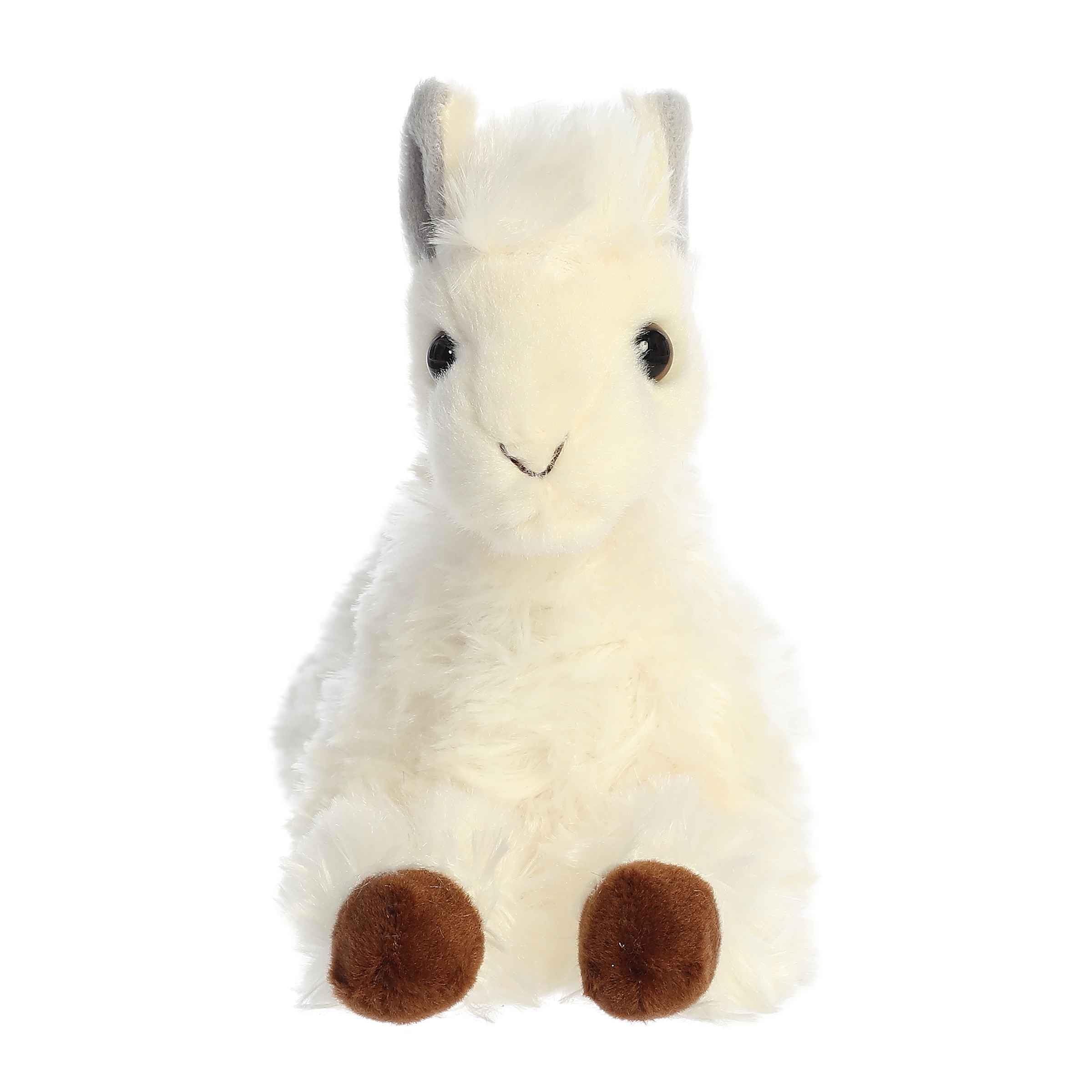 Aurora Mini Flopsie Llama Stuffed Animal - Soft White Plush Toy, 8.5", Perfect for Cuddles & Play