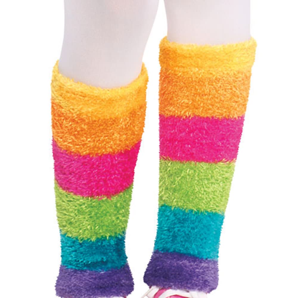 Amscan Rainbow Unicorn Costume for Girls, Size 4-6 – Dress, Headband & Warmers Set