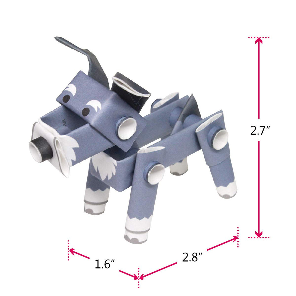 PIPEROID Japanese 3D Paper Schnauzer Dog Puzzle – No-Glue DIY Origami Kit for All Ages
