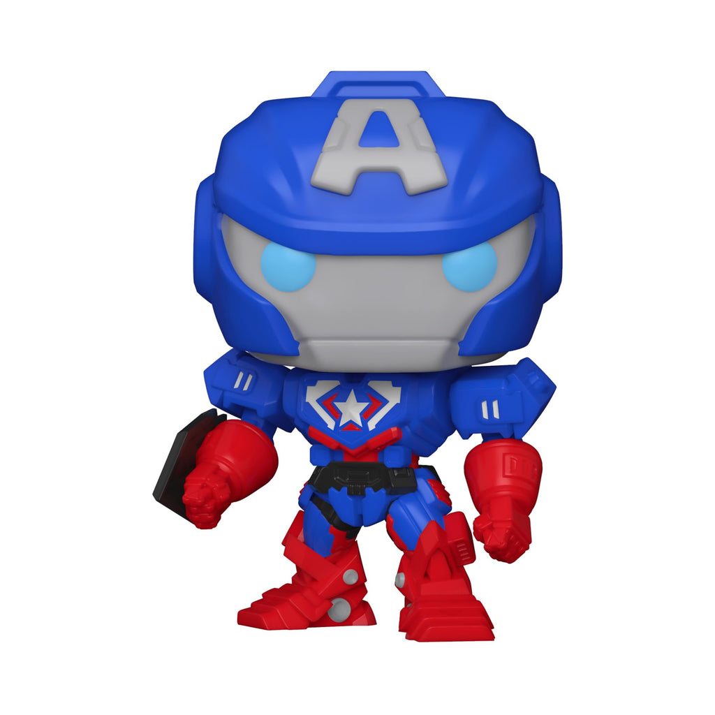 Funko Pop! Marvel Mech Strike Captain America Vinyl Bobblehead Figure, 4.5 Inches