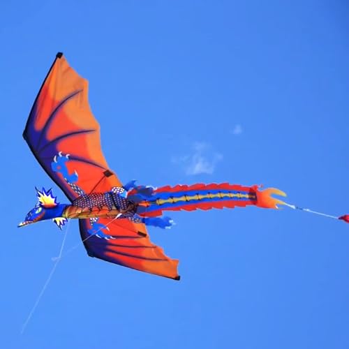 63 Inch HENGDA KITE Upgrade Dragon Kite – Easy to Fly Single Line for Beginners