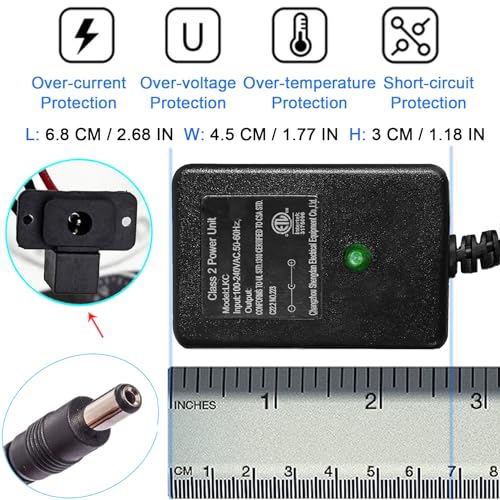 6V 1A Ride-On Car Battery Charger for Kidzone Flybar – 6ft Cable ETL Certified
