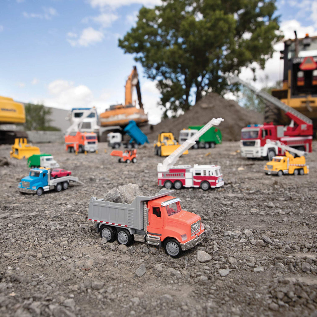 7-Inch Dump Truck Toy with Lights and Sounds, Movable Parts – Driven by Battat
