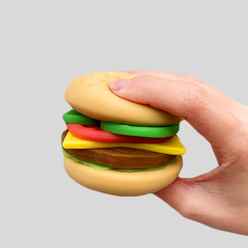 7-Layer Detachable Hamburger Squeeze Toy – Soft Kawaii Squishy for Stress Relief and Play