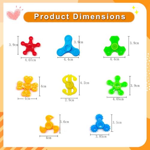 70-Pack Mini Fidget Spinner Toys for Stress Relief, Classroom Prizes, Party Favors - Bulk Set for Kids Teens Adults
