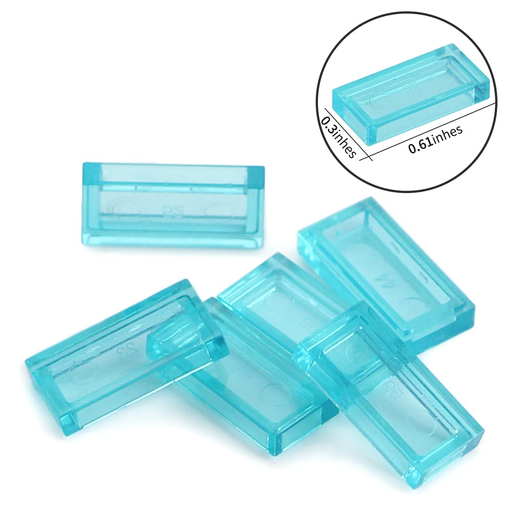 700 Transparent Light Blue 1x2 Tiles for Smooth Surfaces – Feleph Bulk Building Bricks