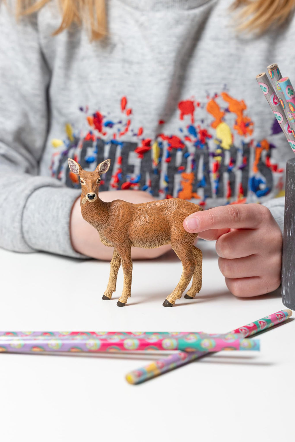Papo Doe Figure – Realistic Deer Toy for Imaginative Play | Durable Collectible