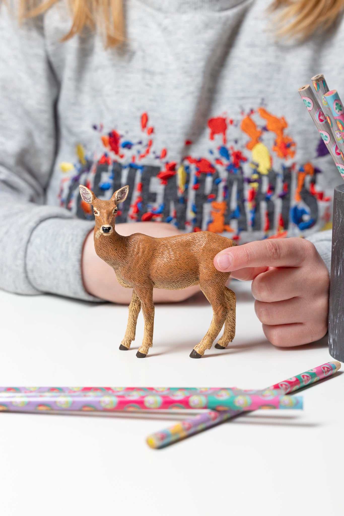Papo Doe Figure – Realistic Deer Toy for Imaginative Play | Durable Collectible