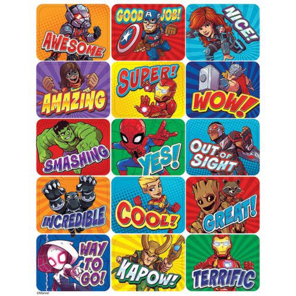 Marvel Super Hero Adventure Stickers by Eureka - 120 Motivational Reward Stickers
