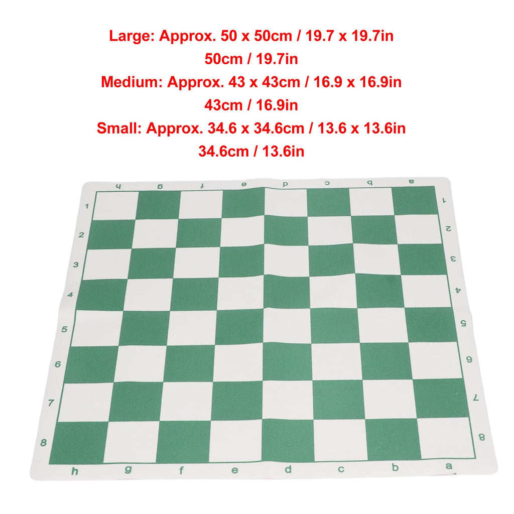 Roll-Up Chess Board – Portable PU Leather Tournament Mat for Travel & Practice (Large)