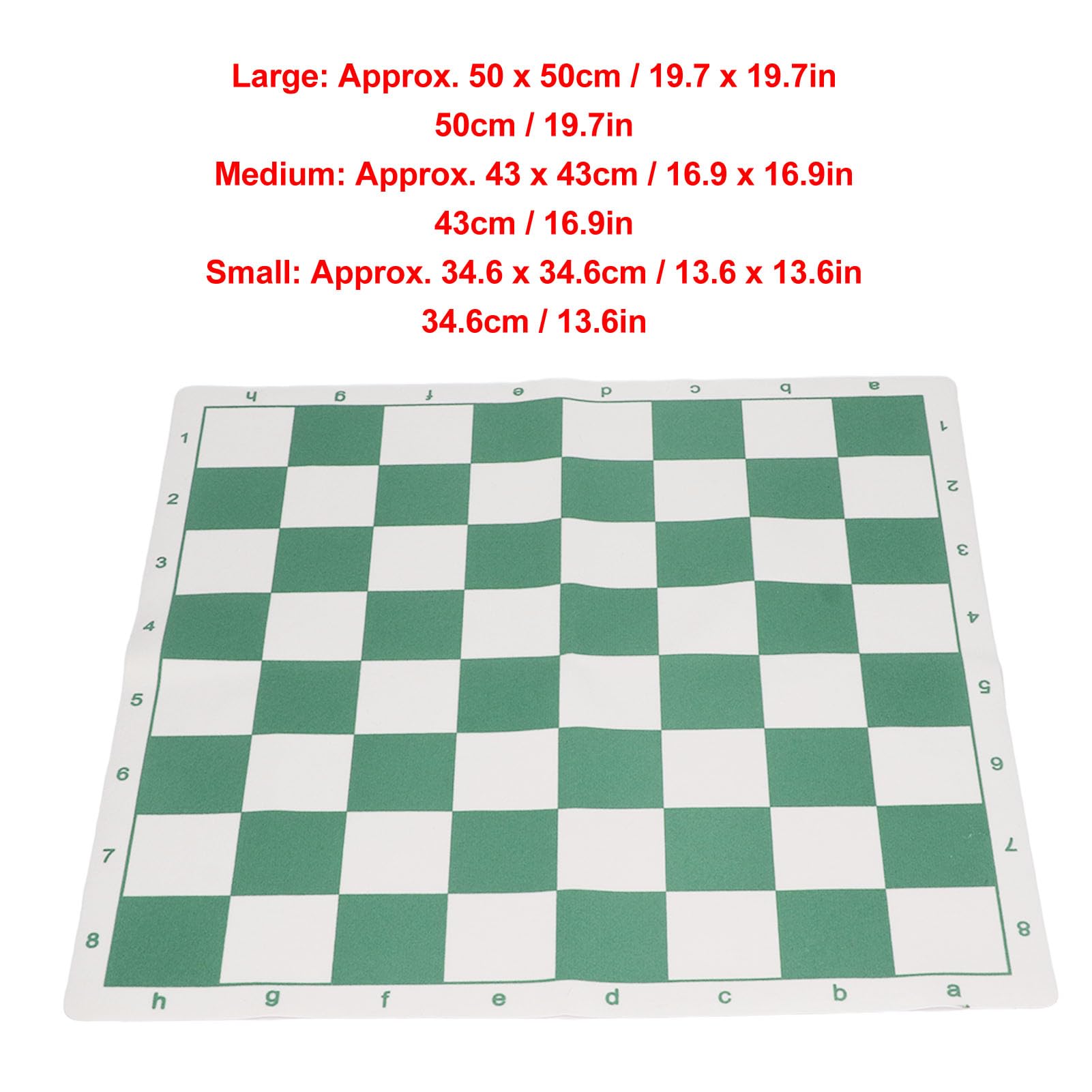 Roll-Up Chess Board – Portable PU Leather Tournament Mat for Travel & Practice (Large)