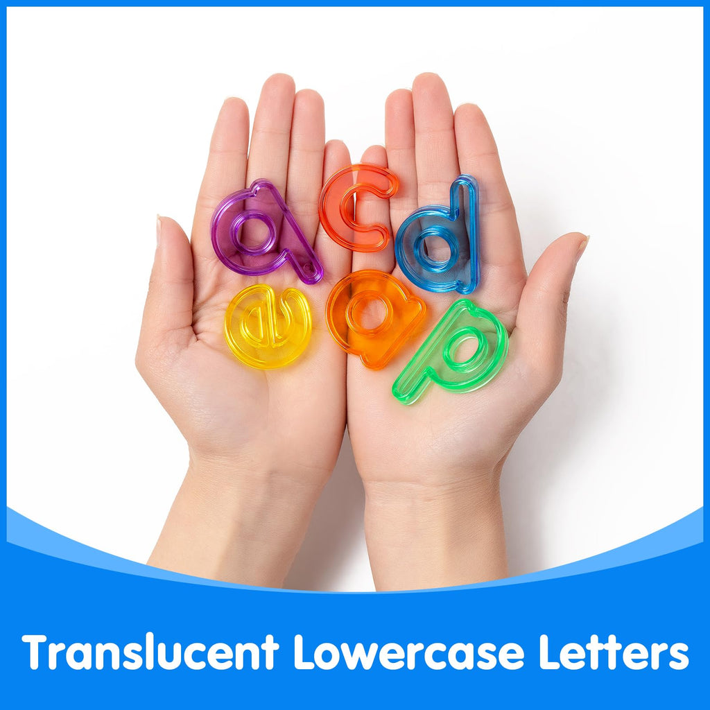 78 Translucent Lowercase Letters for Light Table Learning - Odoorgames