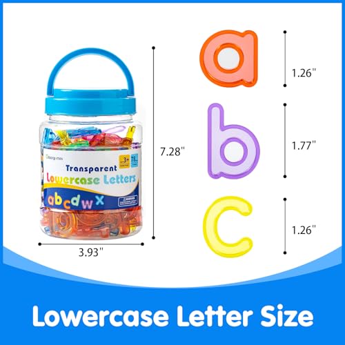 78 Translucent Lowercase Letters for Light Table Learning - Odoorgames