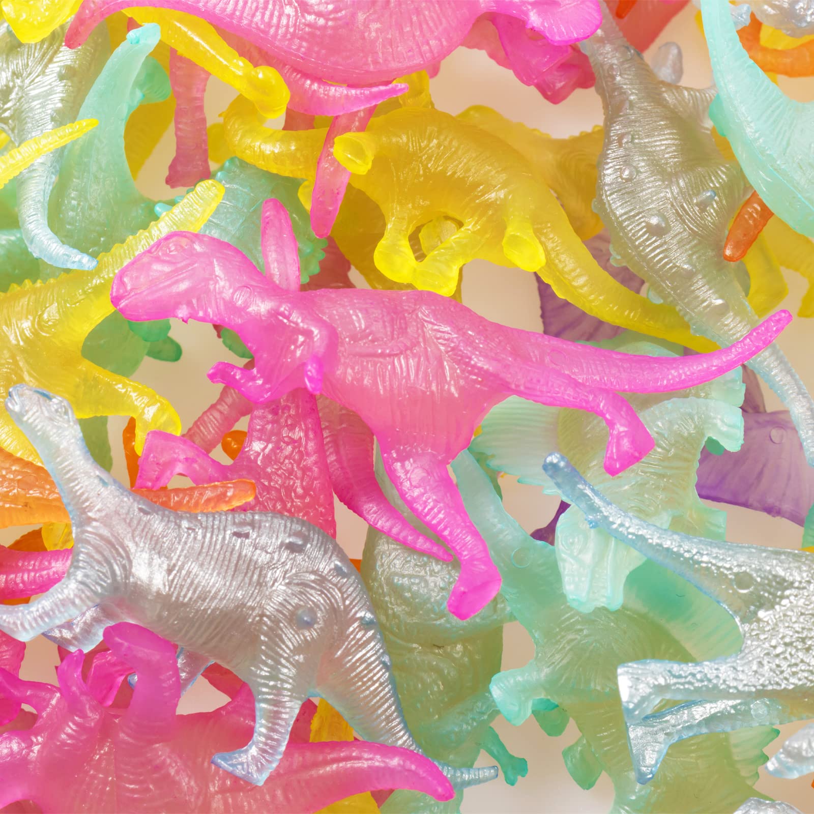 78pcs Glow in the Dark Dinosaur Toys Set - Mini Realistic Figures for Party Favors and Goody Bag Stuffers